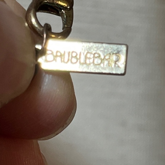 Bauble Bar Necklace 10" Pink Floral Rhinestone Lucite Geometric Retro Boho Indie - Picture 7 of 10